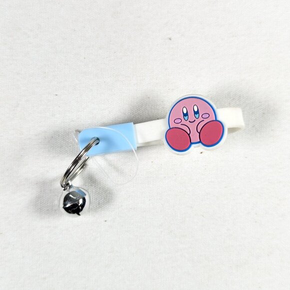 KIRBY phone charm strap from Japan, blue and white Strap Keychain with Bell - Picture 3 of 4